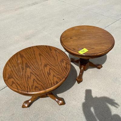 Set of end tables Oak