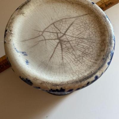 19th Century Blue and White Spongeware Pitcher
