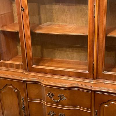 Vintage Solid Wood Bassett China Cabinet
