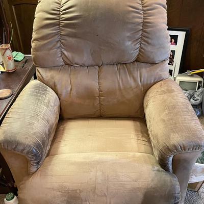 Two Microfiber Reclining Chairs