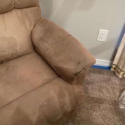 Two Microfiber Reclining Chairs