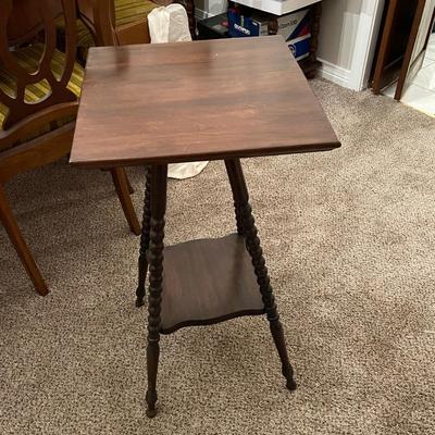 Vintage Wood Spindle Leg Side Table