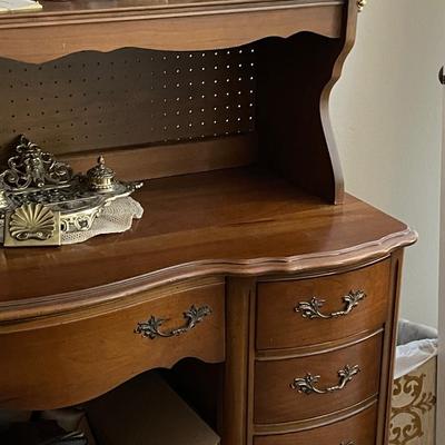 Vintage Bassett Desk with Shelving