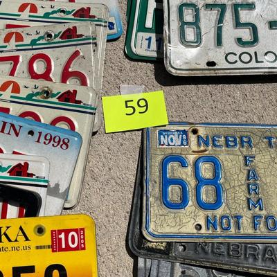 Bucket of License Plates 70s - 90s