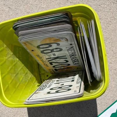 Bucket of License Plates 70s - 90s