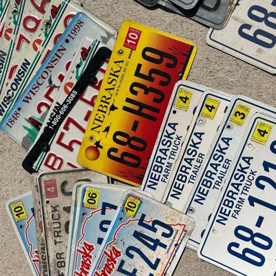 Bucket of License Plates 70s - 90s