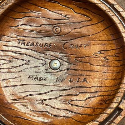 Four Vintage Treasure Craft Ceramic Barrel Canisters