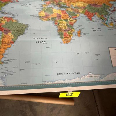 Two Large maps one US & one World