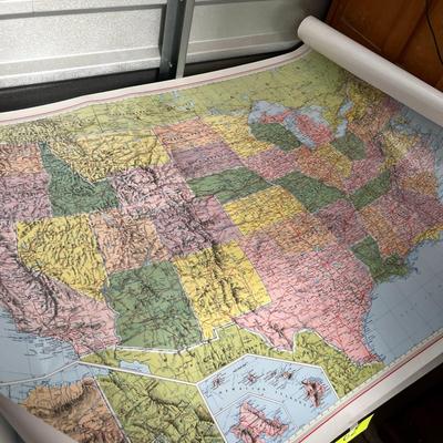 Two Large maps one US & one World