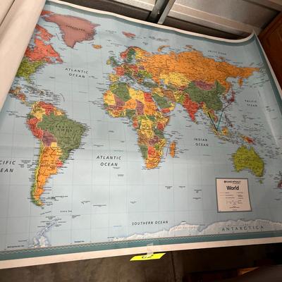Two Large maps one US & one World