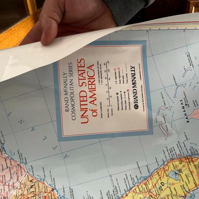 Two Large maps one US & one World