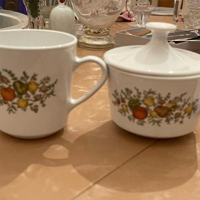 Corning "Spice of Life" Sugar and Creamer Set