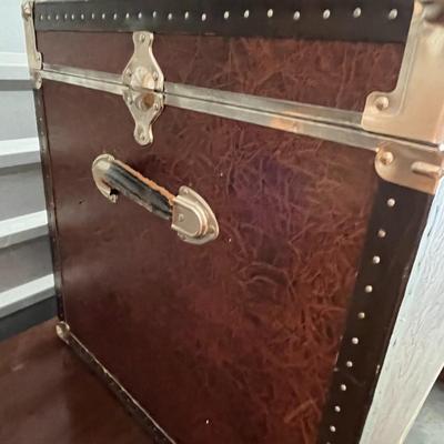 Large vintage trunk & contents