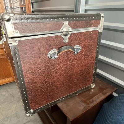 Large vintage trunk & contents