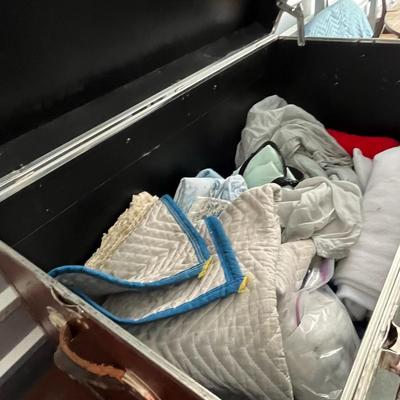 Large vintage trunk & contents