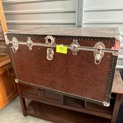 Large vintage trunk & contents