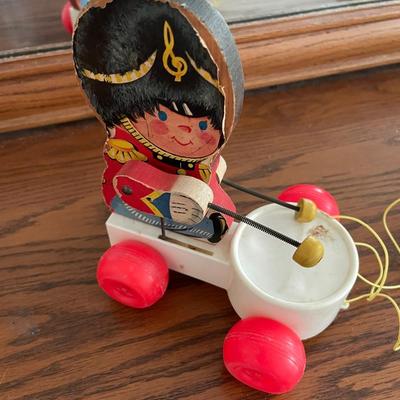 Mid Century Fisher Price Drummer Boy Pull Toy