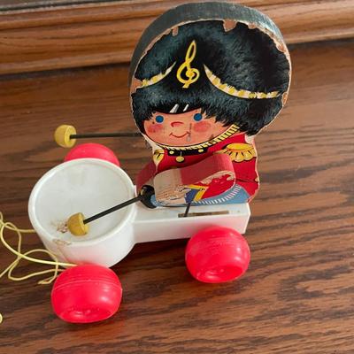 Mid Century Fisher Price Drummer Boy Pull Toy