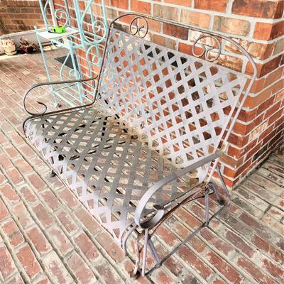 Lot #209  Vintage 2 person Glider