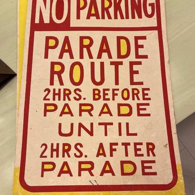 Set of Two Vintage Cardboard NOLA No Parking Signs
