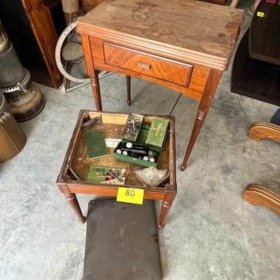Vintage Singer Machine Table Stool + More