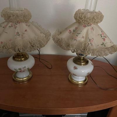 Two Adorable Vintage Boudoir Lamps