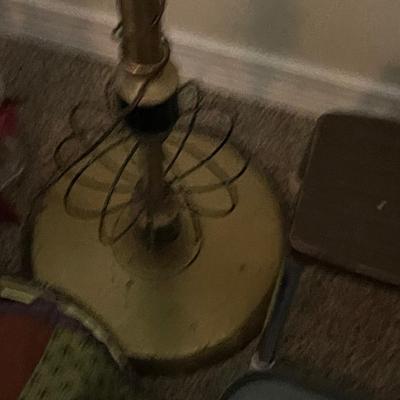 Vintage Floor Lamp with Milk Glass Shade