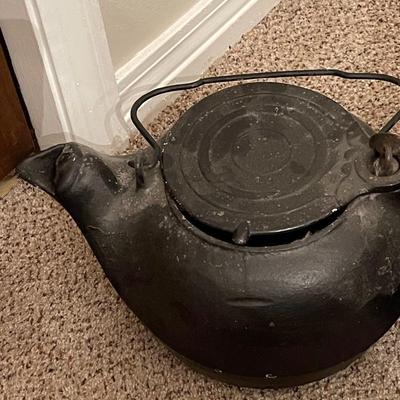 Antique Cast Iron Kettle