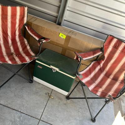 Camping Chairs & Vintage Coleman Cooler