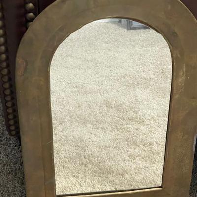 Vintage Brass Morocco Arch Mirror