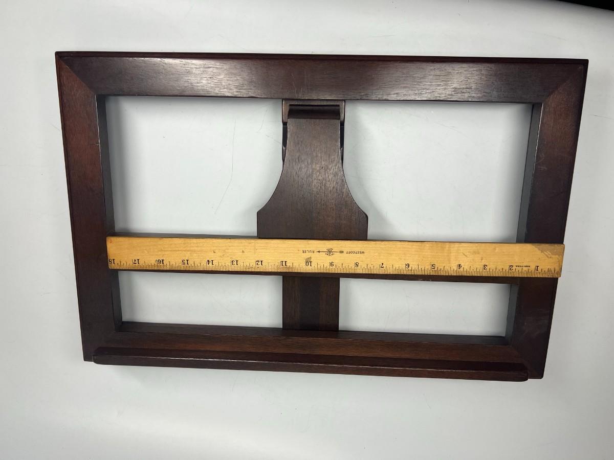 Dark Brown Wood Adjustable Folding Book Display Stand