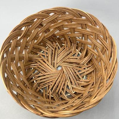Vintage Handmade in Philippines Weaved Fruit Basket