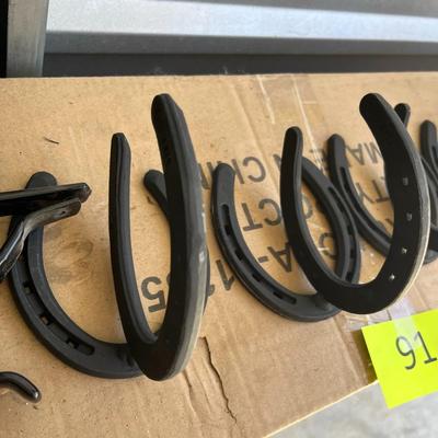 Horseshoe Gun Rack & Hooks