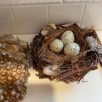 Bird nest and shelves