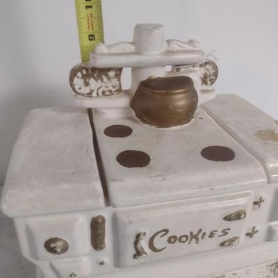 Vintage McCoy Ceramic Wood Stove Cookie Jar