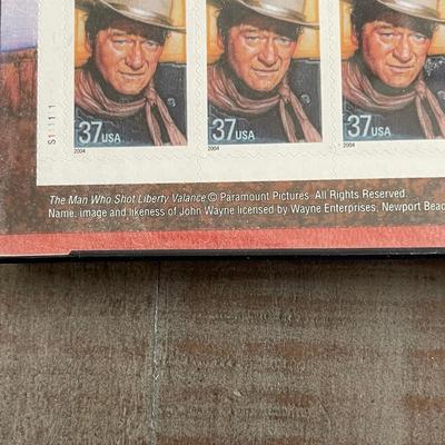 John Wayne Legends of Hollywood 20 - 37cent Stamp Sheet - Mint Condition - Unused