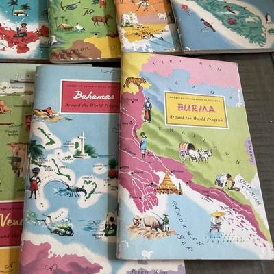 Set of 9 - 1959 American Geographical Society Around the World Programs