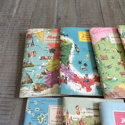 Set of 9 - 1959 American Geographical Society Around the World Programs