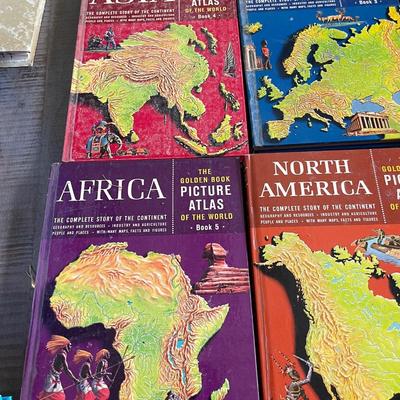 Set of 6 - 1960 Golden Book Picture Atlas Set