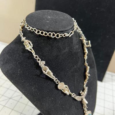 AUTHENTIC Thunderbird, Kachina Pendant in Silver with Turquoise