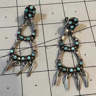Marked Sterling's, Earrings with Screw back. 