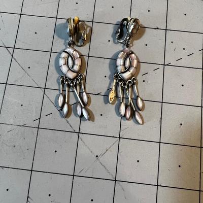 BEAUTIFUL! Sterling Silver Clip on Earrings 