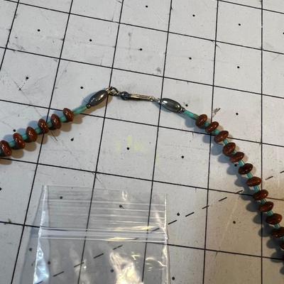 Brown Goldstone, Turquoise and Black Turtle