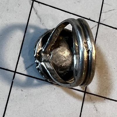 Silver Old Pawn Ring, Turquoise 