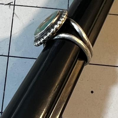 Silver Old Pawn Ring, Turquoise 