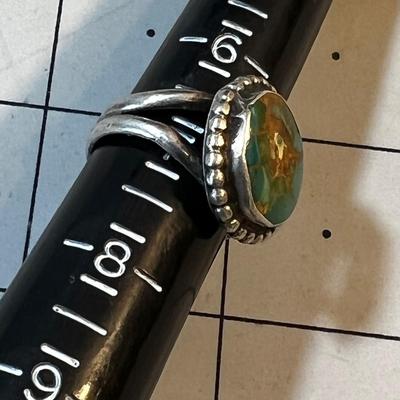 Silver Old Pawn Ring, Turquoise 