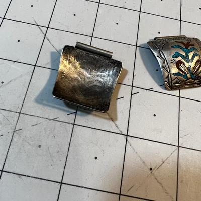 Old Pawn & Turquoise Corn Pattern Watch Band 