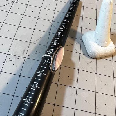 Pinky White Mother of Pearl or Along those Lines, Ring