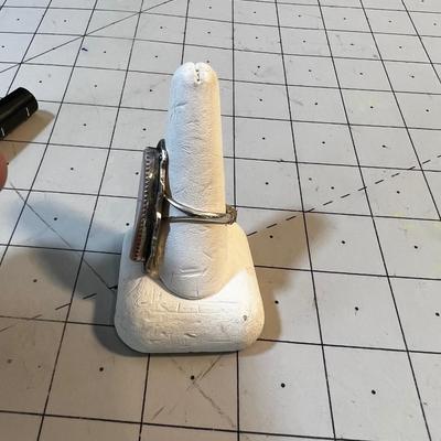 Pinky White Mother of Pearl or Along those Lines, Ring