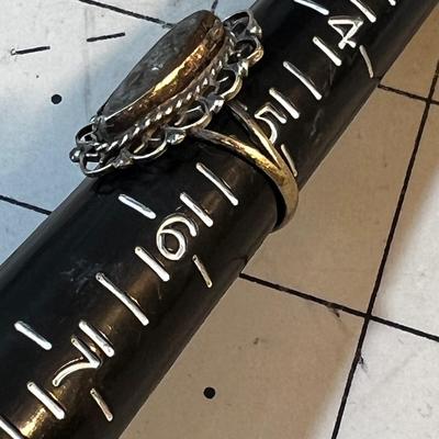 Silver Filagree and Mother of Pearl Mothers Ring